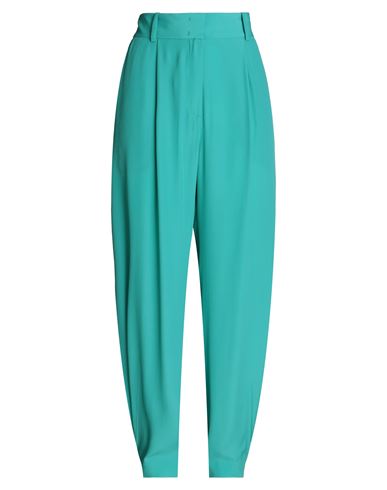 Rochas Woman Pants Turquoise Size 6 Acetate, Silk In Green