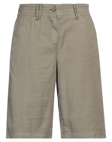 Gardeur Woman Shorts & Bermuda Shorts Military Green Size 6 Linen, Cotton, Elastane In Green