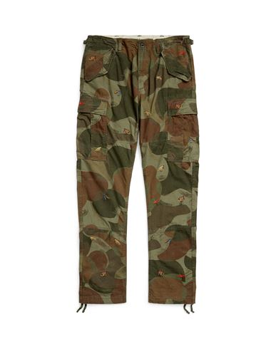 Polo Ralph Lauren Man Pants Military Green Size 35w-34l Cotton