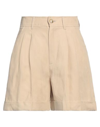 Woolrich Woman Shorts & Bermuda Shorts Beige Size S Viscose, Linen