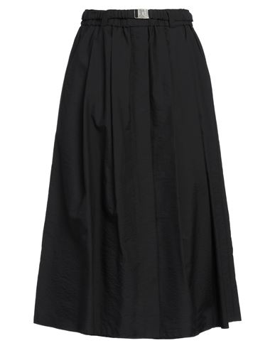 Brunello Cucinelli Woman Midi Skirt Black Size 10 Cotton, Polyamide, Brass In Black