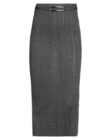Alessandra Rich Woman Midi Skirt Grey Size 38 Acetate, Polyester, Polyamide