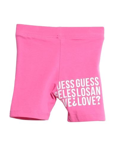 GUESS GUESS NEWBORN GIRL SHORTS & BERMUDA SHORTS FUCHSIA SIZE 3 COTTON, ELASTANE