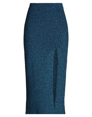 Shop Circus Hotel Woman Midi Skirt Blue Size 10 Viscose, Polyamide, Polyester