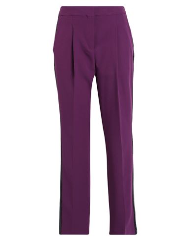 Karl Lagerfeld Tailored Evening Pants Woman Pants Deep Purple Size 8 Recycled Polyester, Elastane