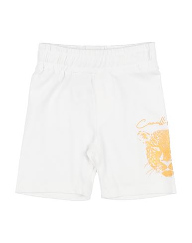 Shop Roberto Cavalli Junior Toddler Boy Shorts & Bermuda Shorts White Size 6 Cotton, Elastane