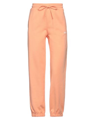 Msgm Woman Pants Orange Size Xs Cotton