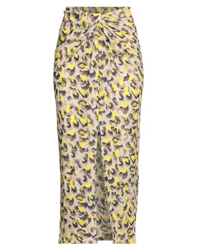 Shop Nanushka Woman Maxi Skirt Beige Size L Recycled Polyester