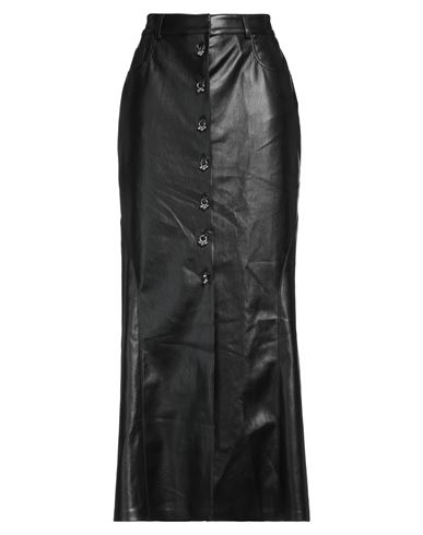 Nanushka Woman Maxi Skirt Black Size L Polyurethane, Recycled Polyamide