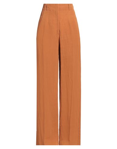 True Royal Woman Pants Tan Size 8 Viscose, Linen In Brown