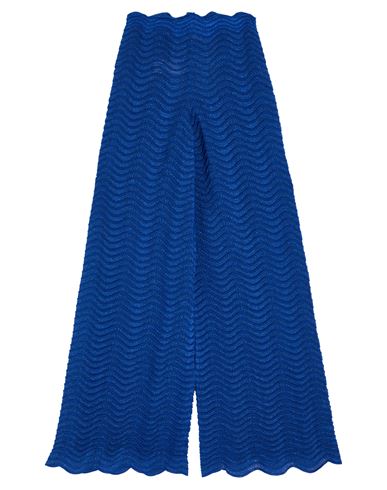 Circus Hotel Woman Pants Blue Size 10 Polyester, Viscose