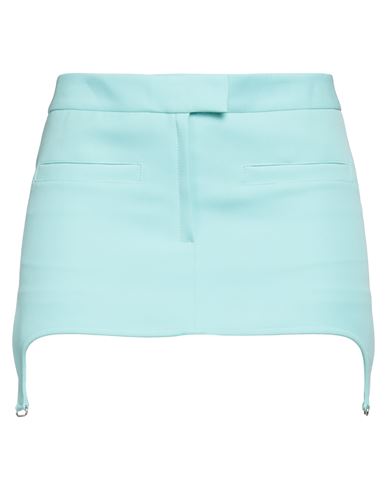 Courrèges Courreges Woman Mini Skirt Turquoise Size 10 Polyester, Acetate In Blue