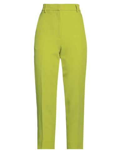 Solotre Woman Pants Acid Green Size 10 Polyester, Elastane