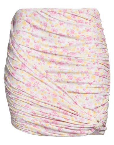 Magda Butrym Woman Mini Skirt White Size 6 Polyester, Elastane In Multi
