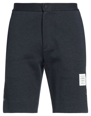 Shop Thom Browne Man Shorts & Bermuda Shorts Navy Blue Size 4 Cotton