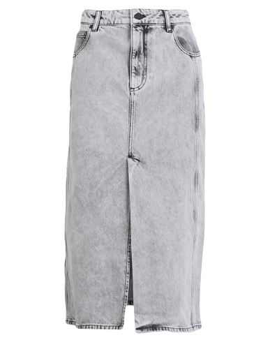 Hugo Woman Denim Skirt Grey Size L Cotton