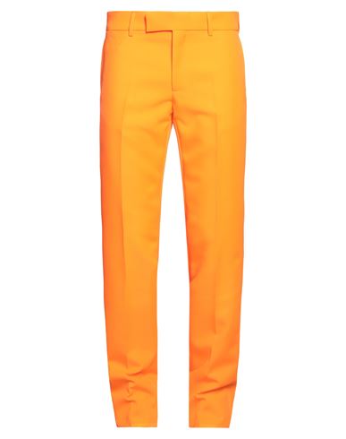 Versace Man Pants Orange Size 36 Polyester
