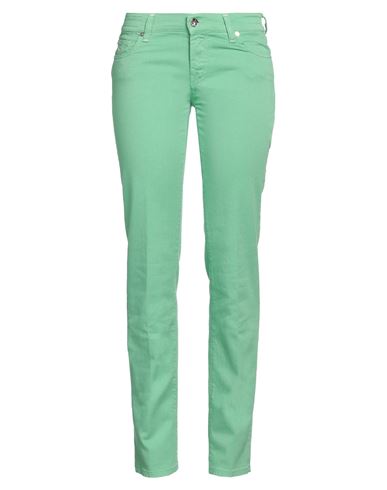 Shop Jacob Cohёn Woman Jeans Green Size 30 Cotton, Elastane