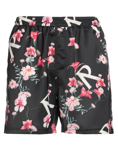 Represent Floral Shorts In Black