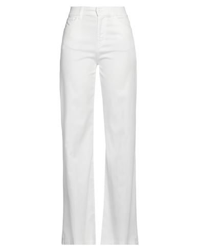 Dondup Woman Pants White Size 26 Lyocell, Cotton, Elastane
