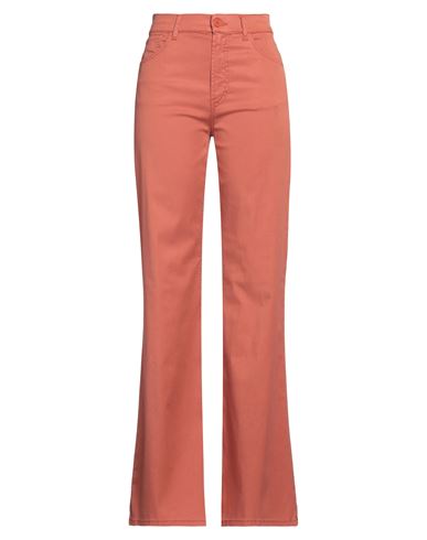 Dondup Woman Pants Coral Size 28 Lyocell, Cotton, Elastane In Red