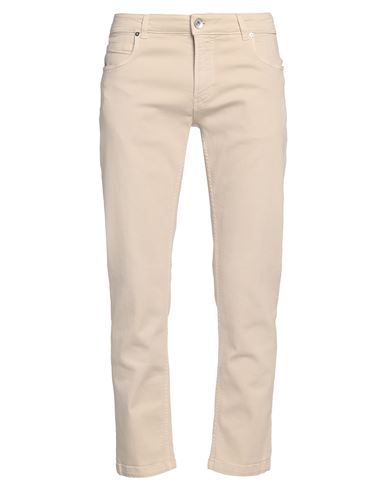 ELEVENTY ELEVENTY MAN PANTS SAND SIZE 33 COTTON, ELASTANE