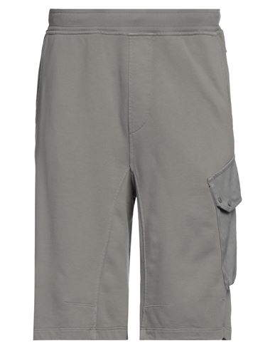 Ten C Man Shorts & Bermuda Shorts Grey Size L Cotton, Polyester, Polyamide