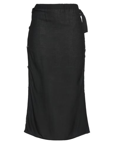 Totême Toteme Woman Maxi Skirt Black Size 6 Viscose, Silk