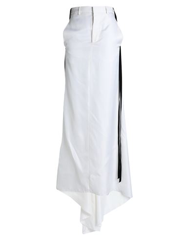Ann Demeulemeester Woman Maxi Skirt White Size 6 Cupro In Multi