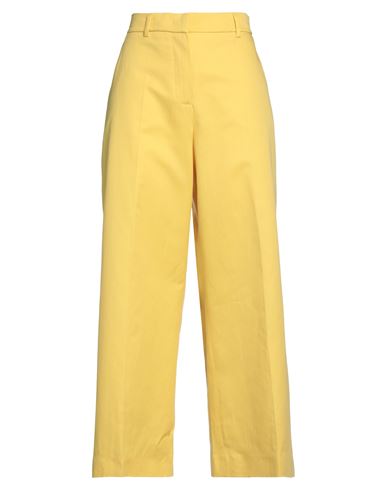 Weekend Max Mara Woman Pants Yellow Size 12 Cotton, Linen