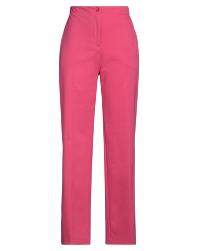 Seventy Sergio Tegon Woman Pants Fuchsia Size 12 Cotton, Polyamide, Elastane In Pink