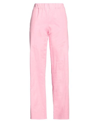 Jeff Woman Pants Pink Size 8 Cotton, Elastane