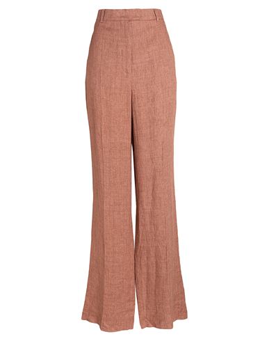Max Mara Studio Woman Pants Brown Size 10 Linen In Neutral