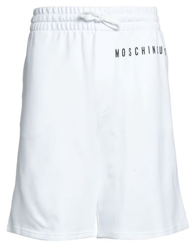 Shop Moschino Man Shorts & Bermuda Shorts White Size 32 Cotton