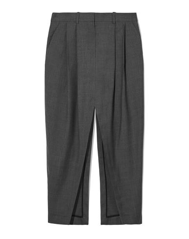 Cos Woman Long Skirt Lead Size 14 Wool In Grey