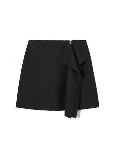 Cos Woman Mini Skirt Black Size 10 Polyester, Wool, Elastane