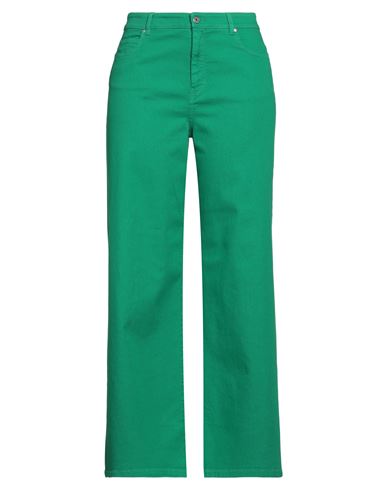Weekend Max Mara Woman Pants Green Size 8 Cotton, Elastane