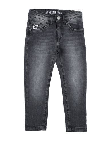 Shop Bikkembergs Toddler Boy Jeans Steel Grey Size 3 Cotton, Elastane