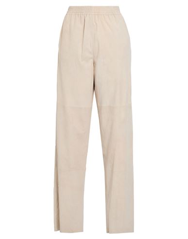 Desa 1972 Woman Pants Beige Size 4 Leather In Neutral