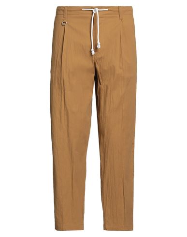 Paolo Pecora Man Pants Camel Size 38 Cotton, Elastane In Sand