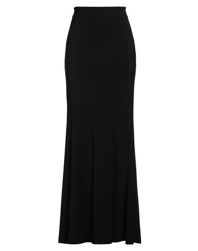 Angelo Marani Woman Maxi Skirt Black Size 14 Polyamide, Elastane