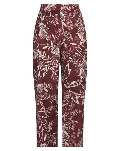 's Max Mara Woman Pants Burgundy Size 8 Cotton In Red