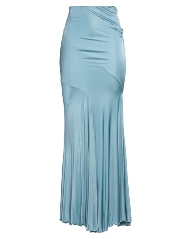 Shop Blumarine Woman Maxi Skirt Slate Blue Size 6 Viscose