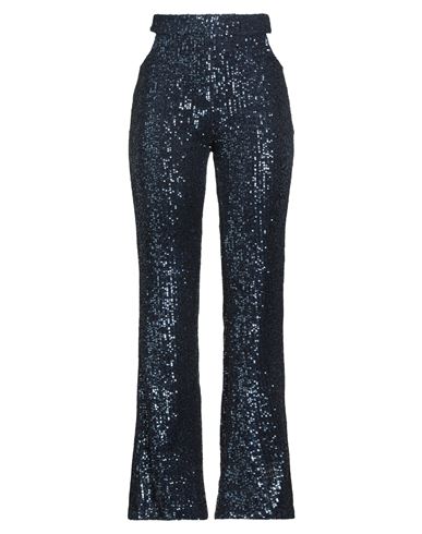 Tensione In Woman Pants Blue Size M Polyester, Elastane In Blue