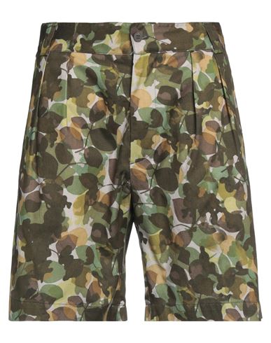 Messagerie Man Shorts & Bermuda Shorts Military Green Size 38 Cotton, Elastane
