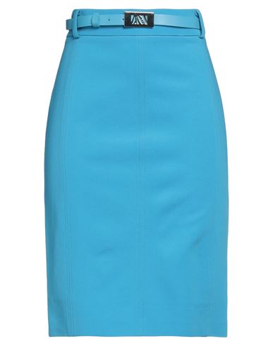 Angelo Marani Woman Midi Skirt Azure Size 8 Viscose, Polyamide, Elastane In Blue