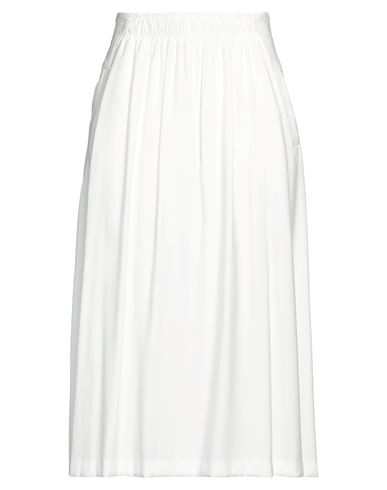 Compagnia Italiana Woman Midi Skirt White Size 10 Viscose, Polyester