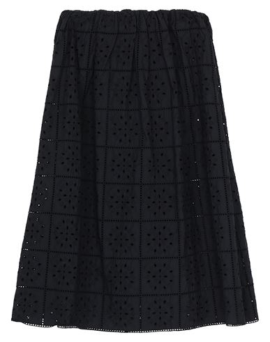Ganni Woman Midi Skirt Black Size 6 Cotton