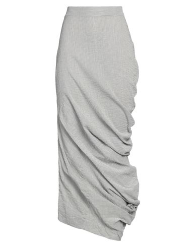 Un-namable Woman Maxi Skirt Steel Grey Size 8 Linen, Viscose, Polyamide, Elastane