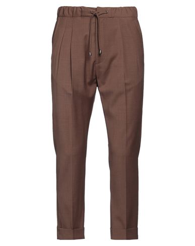 MESSAGERIE MESSAGERIE PATRIZIO PISCAGLIA MAN PANTS BROWN SIZE 30 WOOL, POLYESTER, LYCRA 